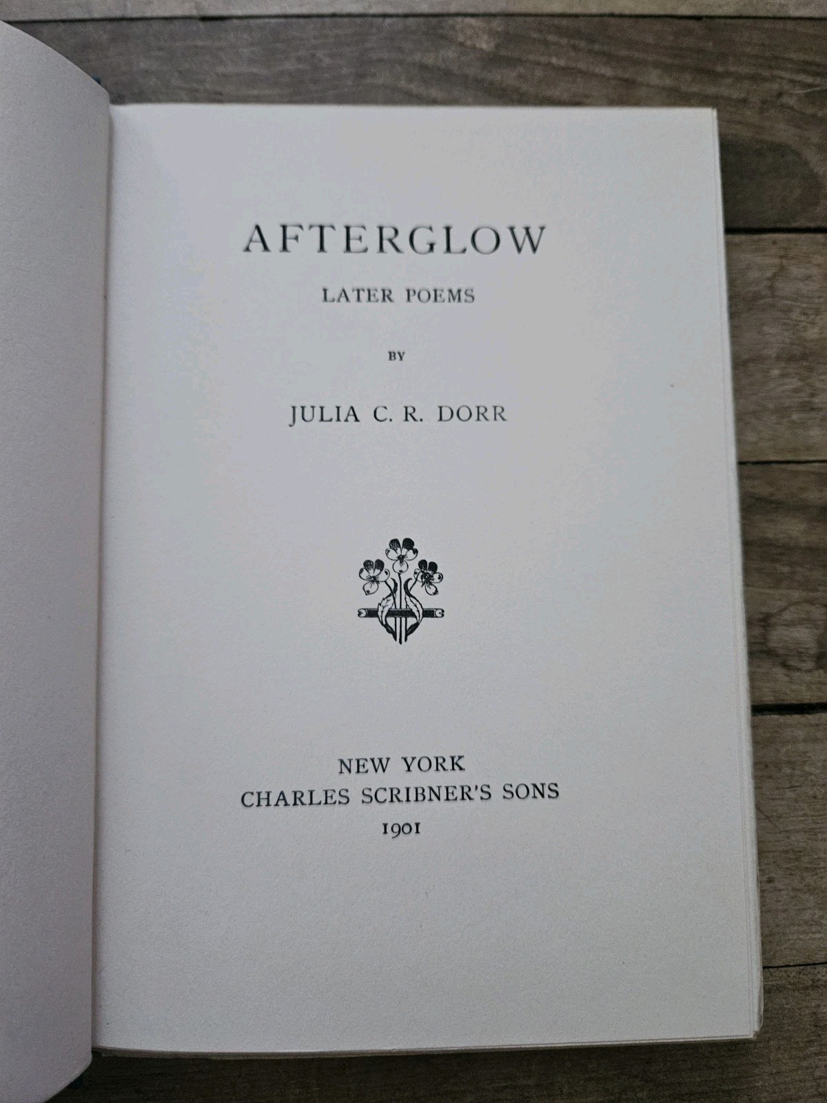 1901. AFTERGLOW by Julia C R Dorr | Antique 1st Edition HC Poetry Book Gorgeous