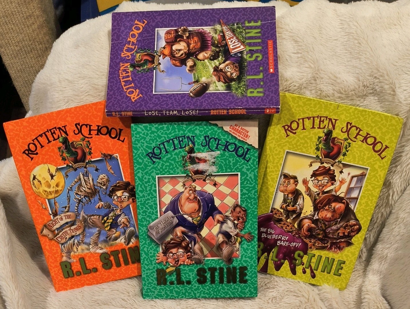 Lot of 4 Rotten School Books |1, 8, 14 Hardcovers| & Paper/1st Edition/1st Print