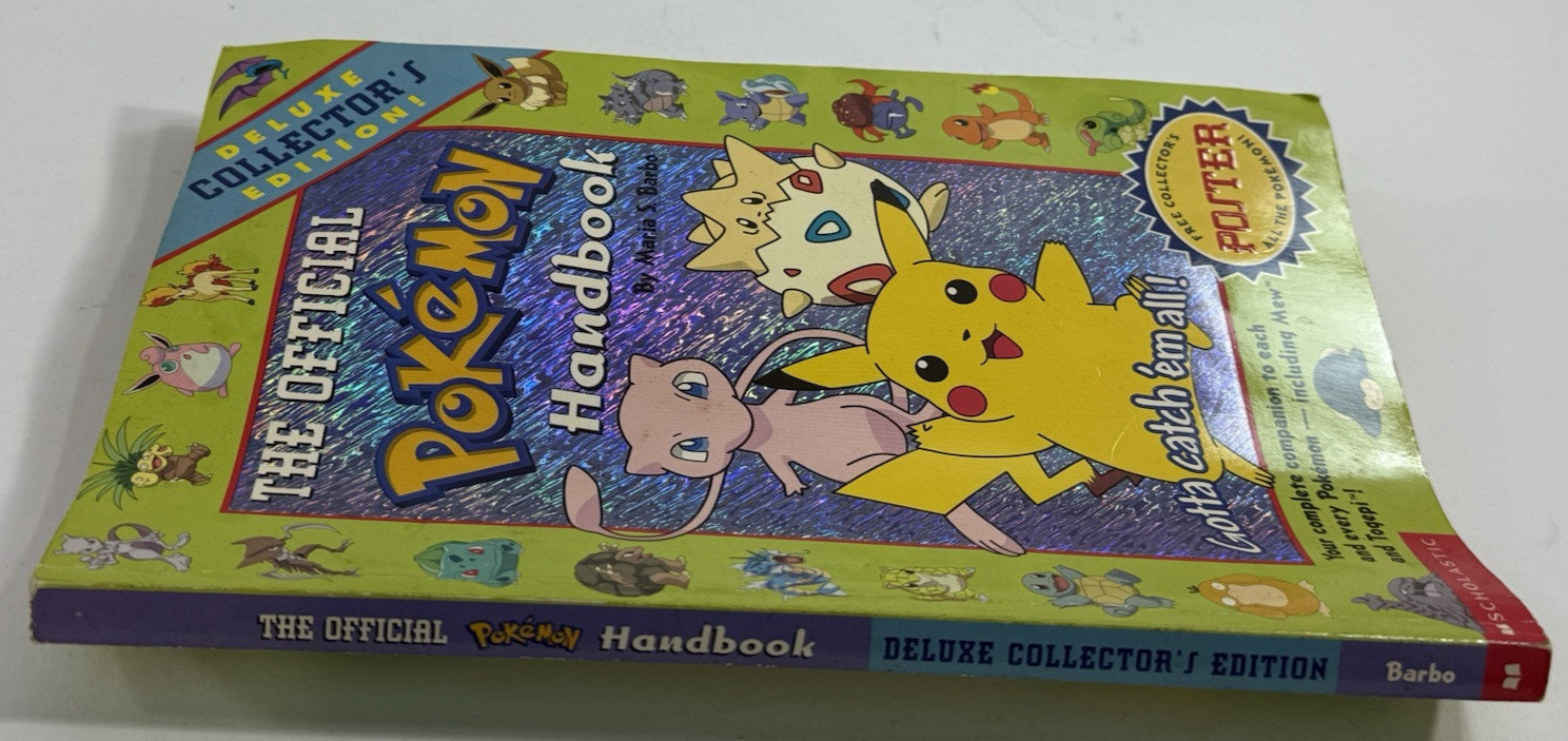 Official Pokemon Handbook by Maria S. Barbo (1999, Trade Paperback) No Poster