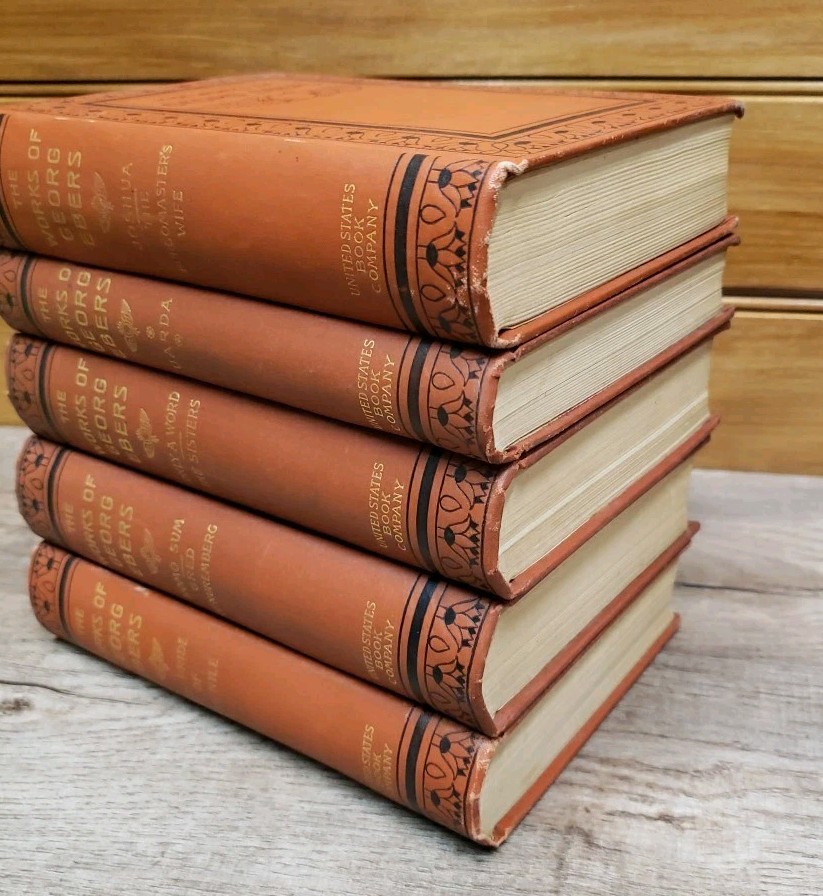 The Historical Romances of Georg Ebers Lot Of 5 From Late 1800s HC