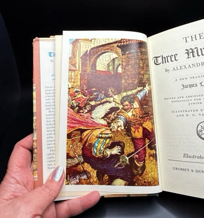 VTG The Three Musketeers BY Alexandre Dumas 1975 Illustrated Junior Library HB
