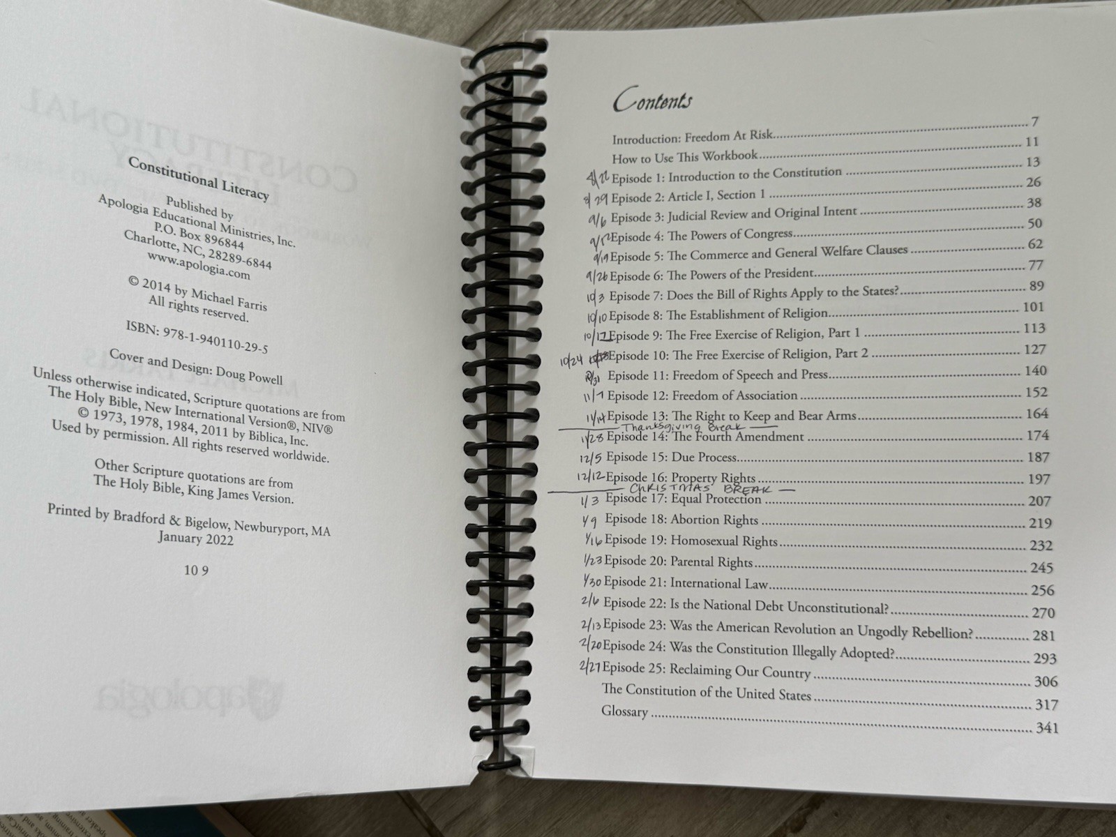 📚 Constitutional Literacy Workbook Apologia Homeshcool