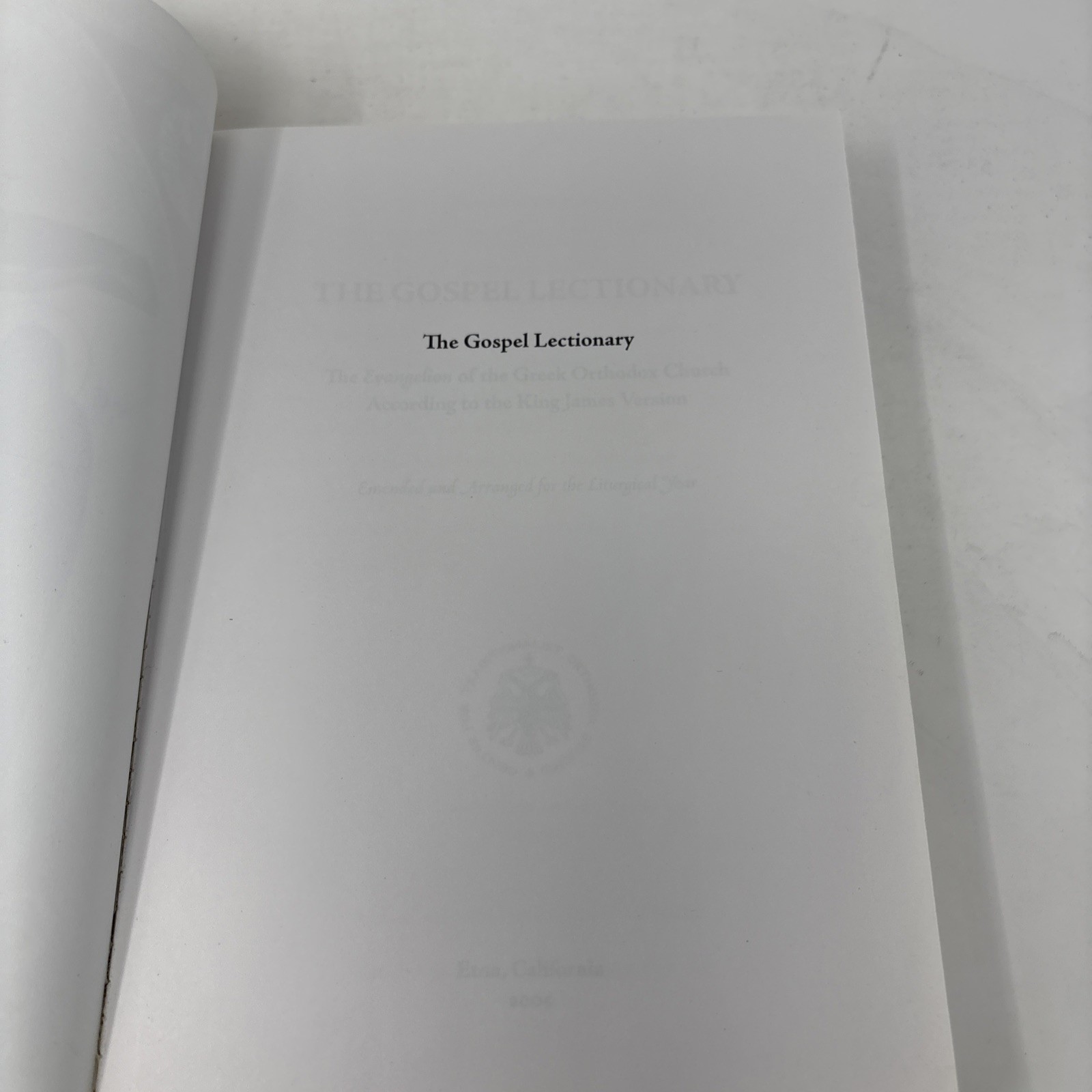 The Gospel Lectionary The Evangelion Of The Greek Orthodox Church