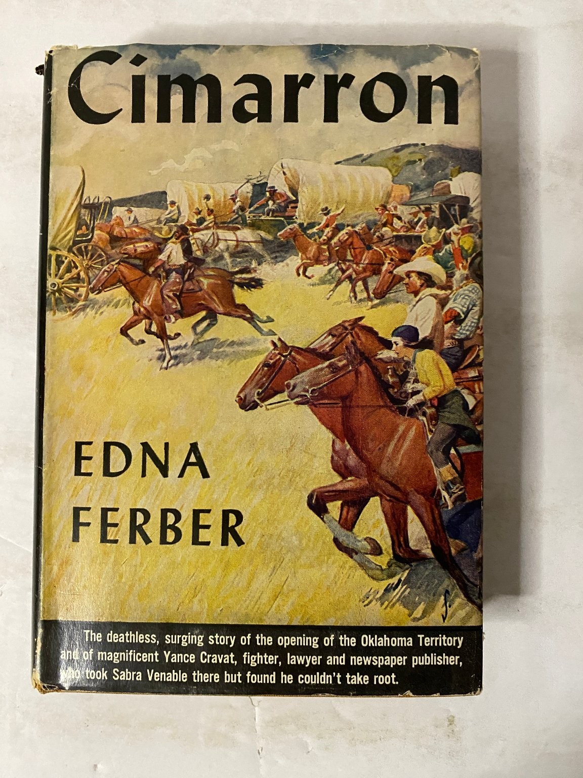 Cimarron Edna Ferber 1940s Western Adventure Oklahoma Territory Triangle Books
