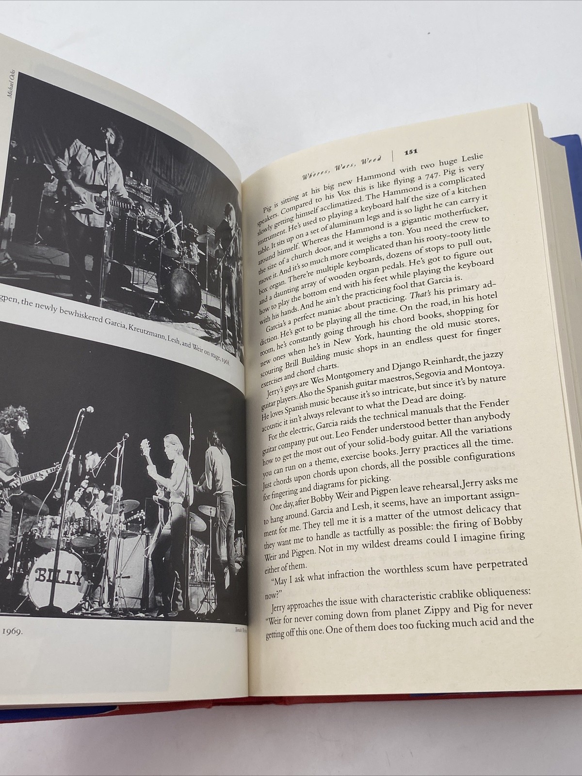 Living With The Dead – Hardback book – Rock Scully -1996