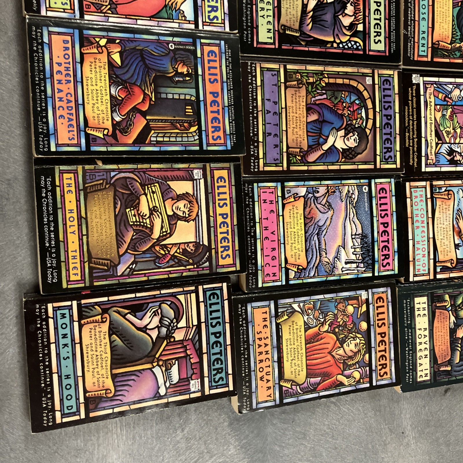 Set of 19 Brother Cadfael mystery paperbacks Ellis Peters
