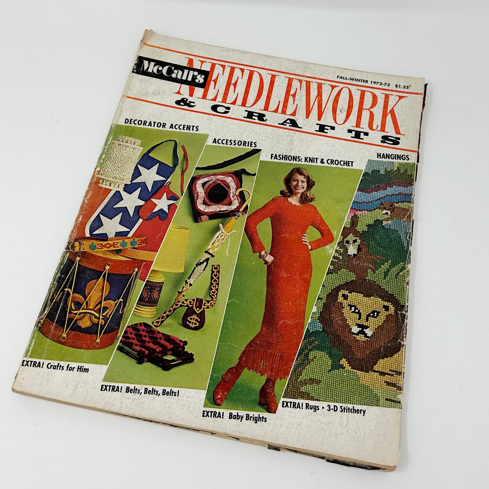 Vintage MCCALL’S NEEDLEWORK & CRAFTS 1972-73 Knitting Crochet Dresses Rugs Hats