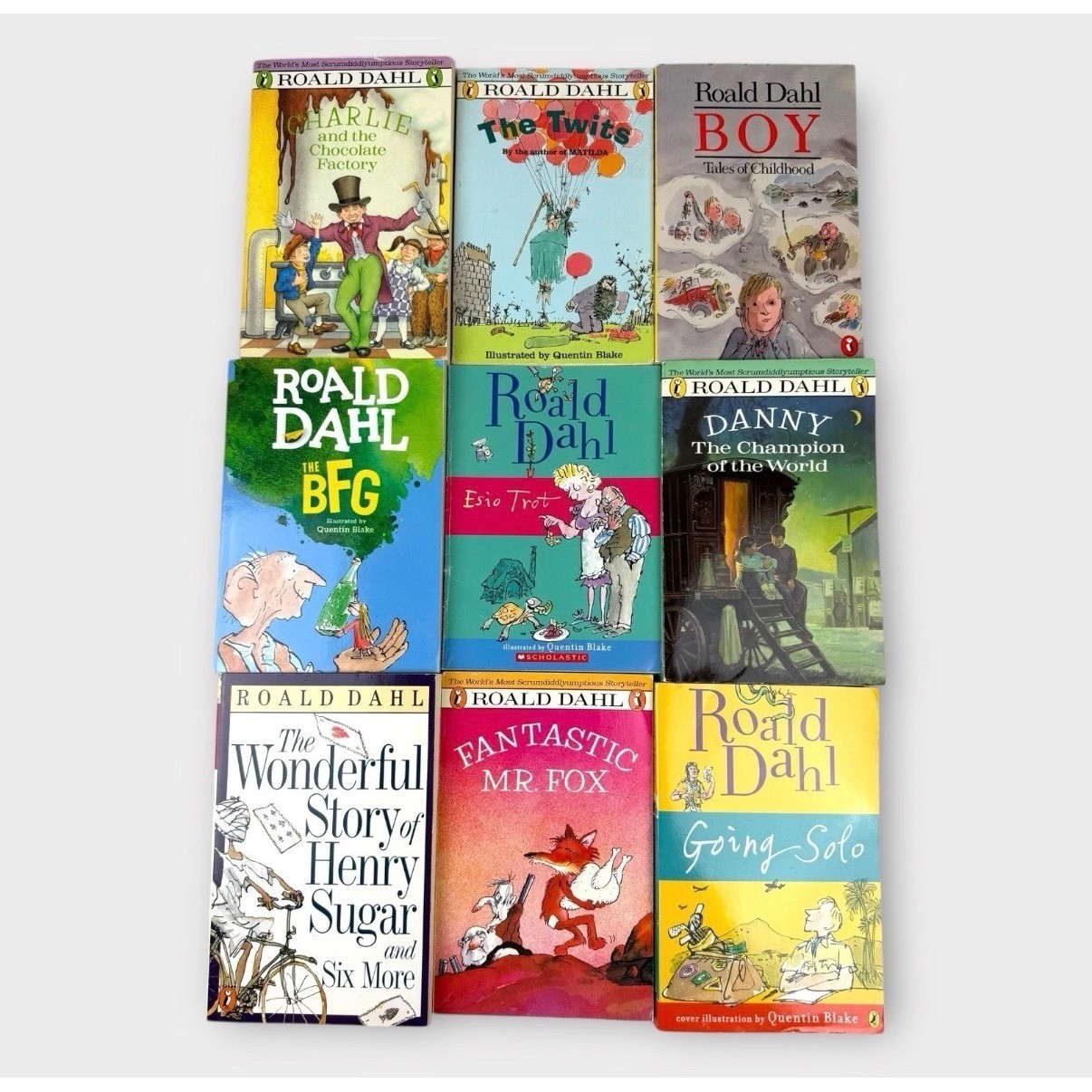 Roald Dahl 9 Book Lot Charlie Chocolate Factory BFG Fantastic Mr Fox Paperbacks