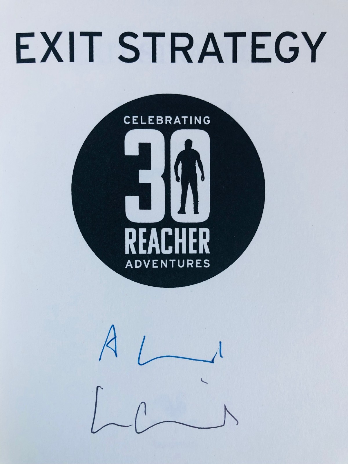SIGNED Exit Strategy by Lee Child and Andrew Child WATERSTONES EXCLUSIVE UK 1/1