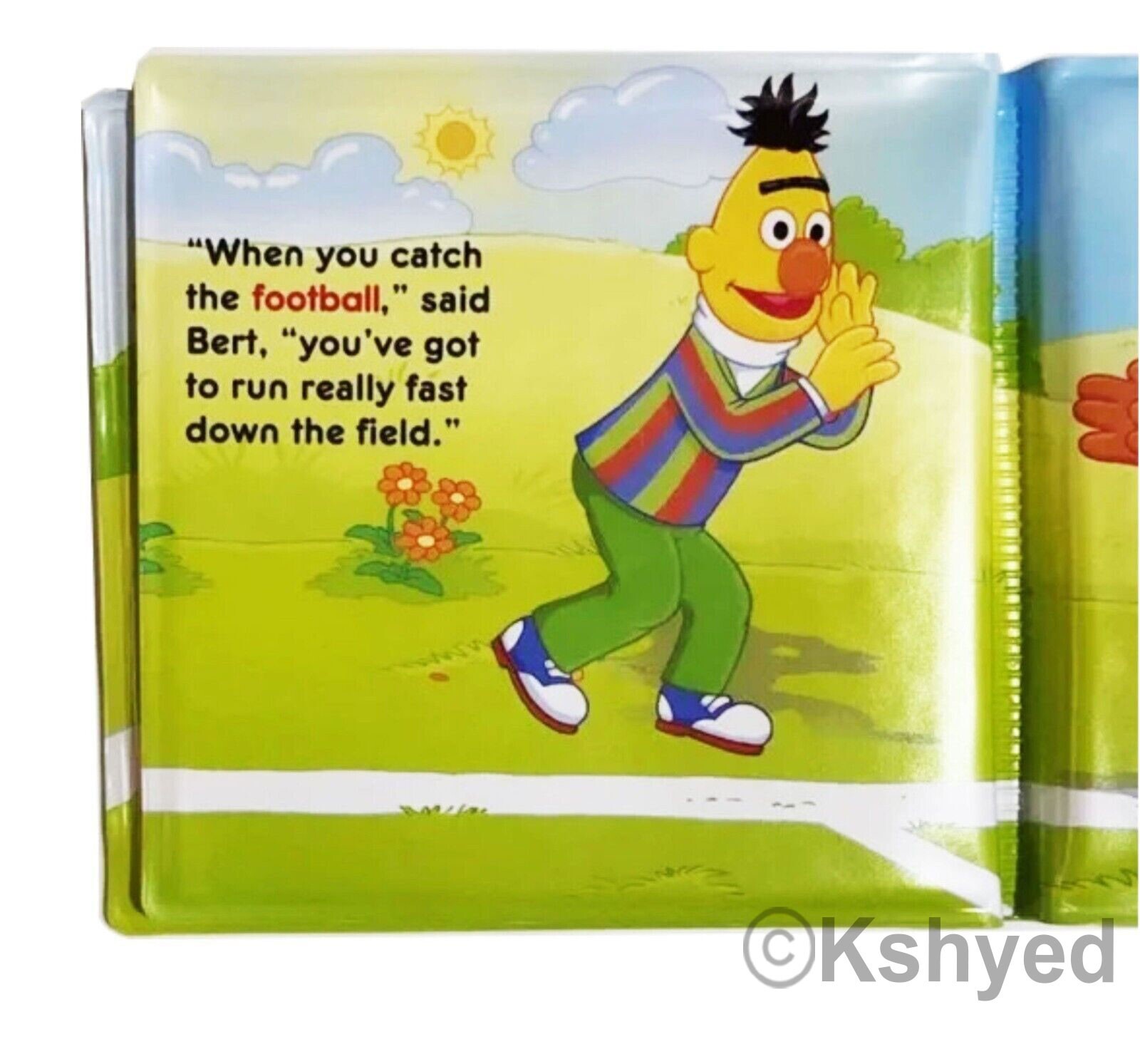 Sesame Street Ernie’s Touchdown Bubble Book (1 Pack) – Great For Bath Time – New