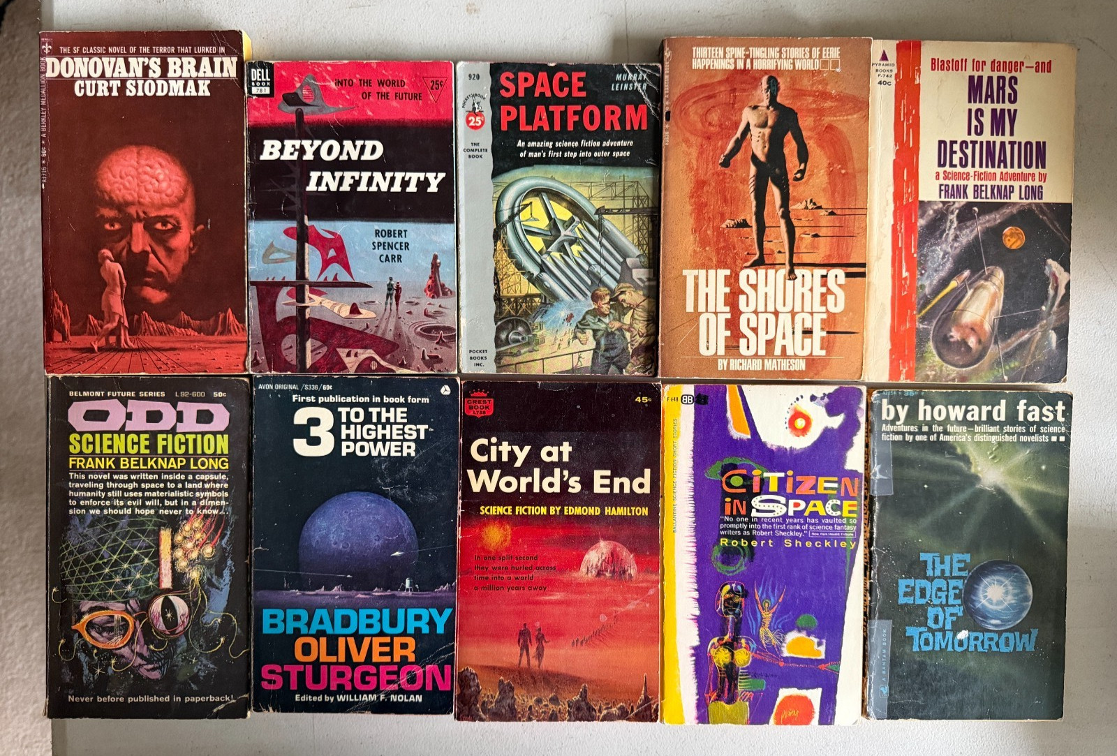 Vintage Sci-Fi Paperback Lot 10 Matheson Bradbury Sheckley Classic Space Horror
