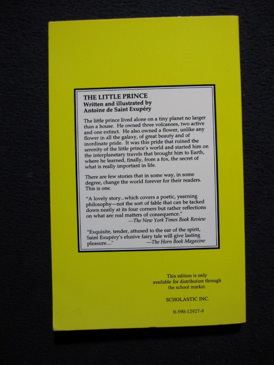 The Little Prince [Paperbac]y Antoine De Saint Exupery