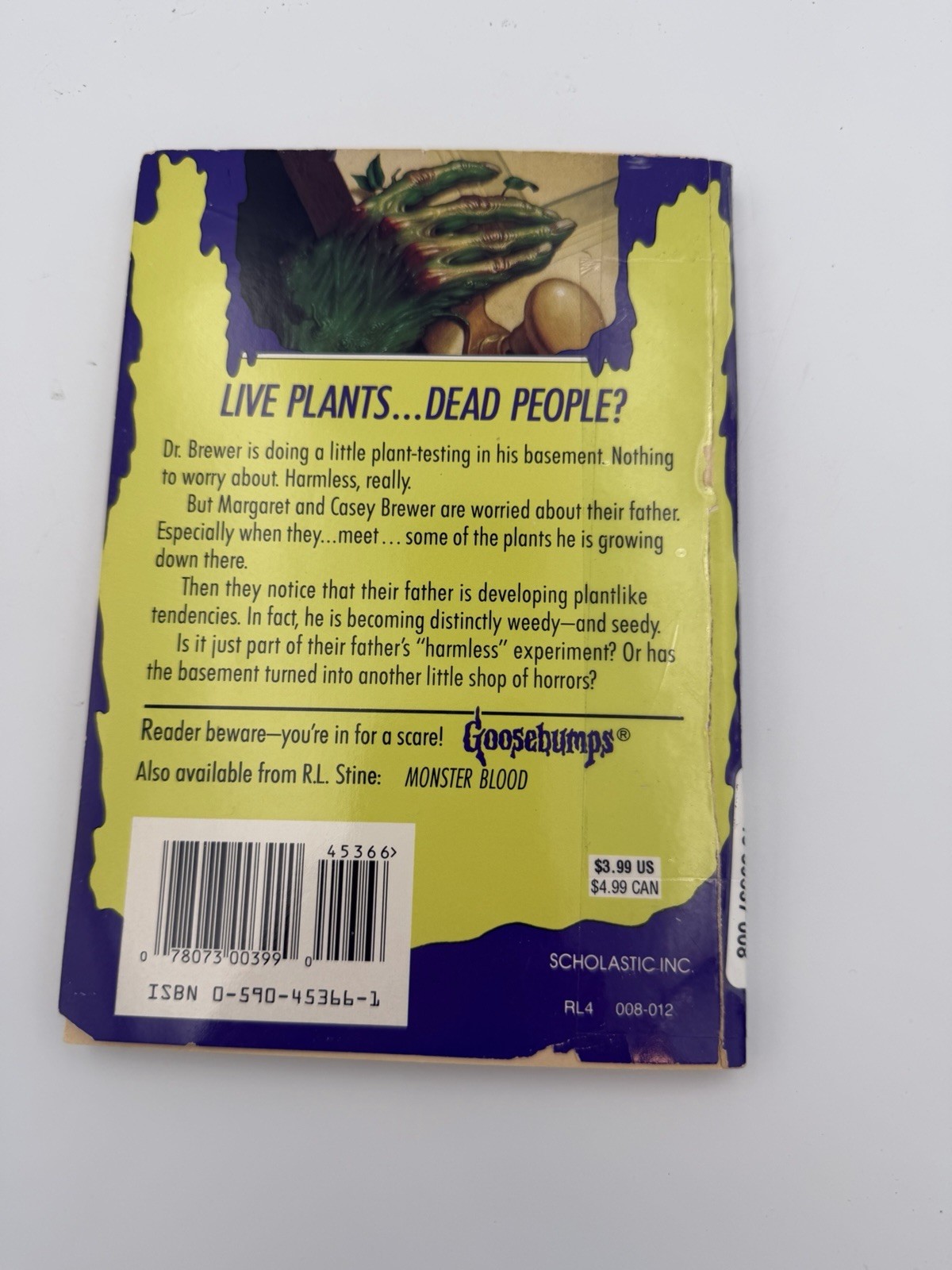 Scholastic Goosebumps Book Lot 4 Classic Horror Stories R.L. Stine Paperback