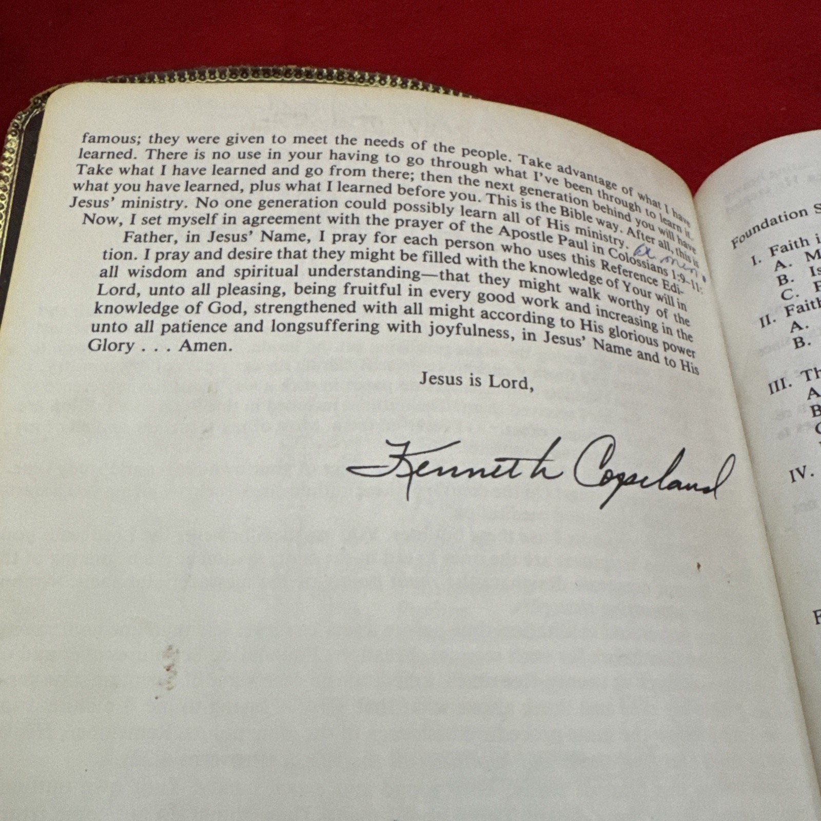 Kenneth Copeland Reference Edition Bible Genuine Leather KJV Concordance 1972