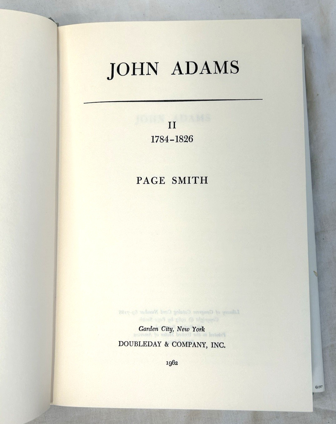 John Adams by Page Smith Vols 1 & 2 HC DJ 1962 Slipcase Biography BOMC