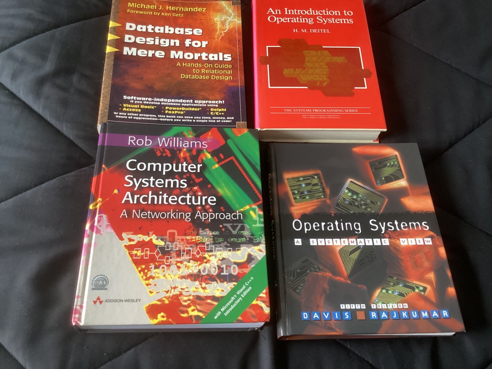 Addison Wesley Lot of 4 Books, Operating Systems