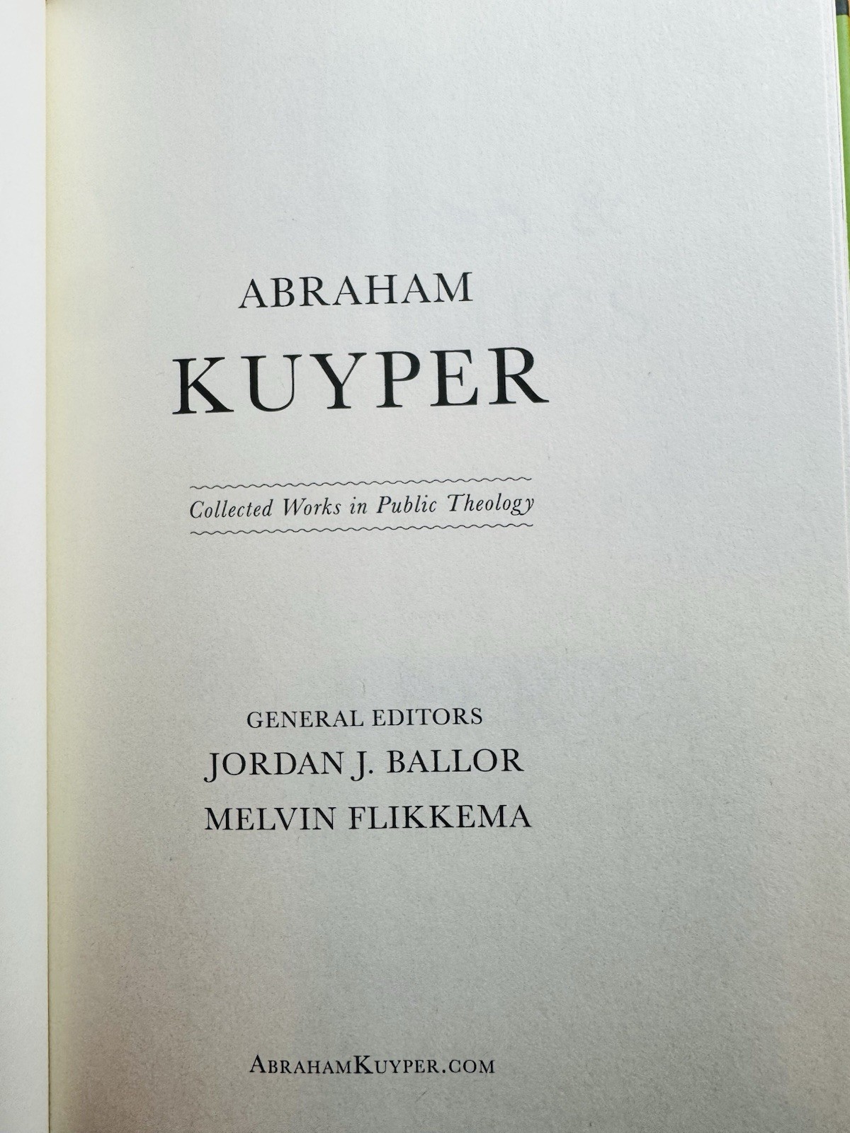 Abraham Kuyper On Business & Economics Hardcover 2021