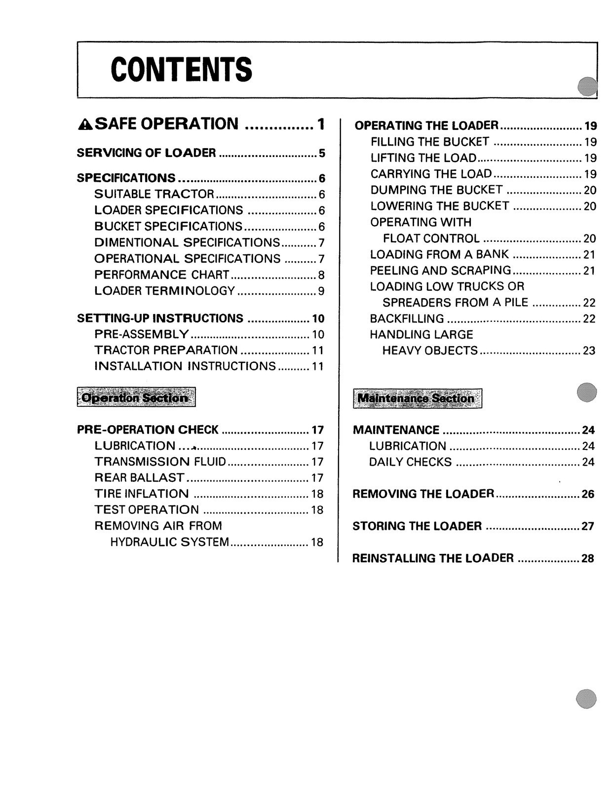 KUBOTA LA272 LA302 LA352 LA402 Front Loader Operators Manual – WIRE-LOCK BOUND