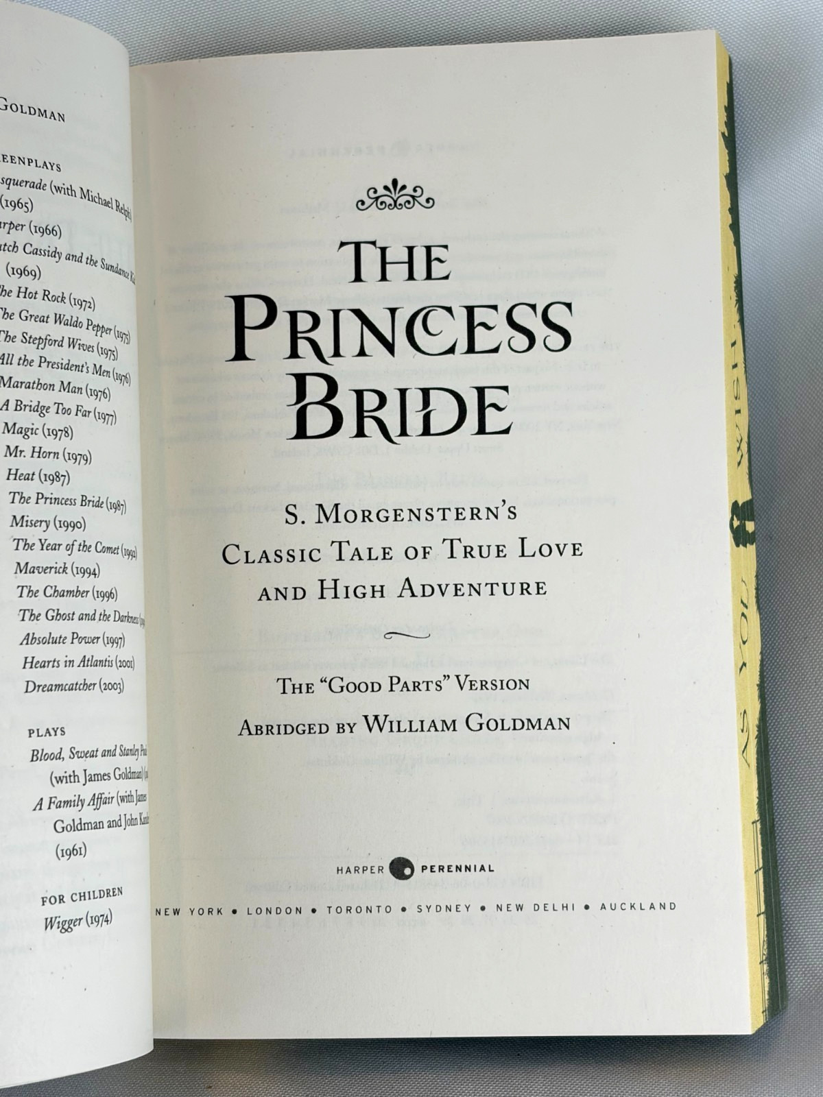 THE PRINCESS BRIDE by William Goldman Deluxe Limited Sprayed Edges Edition *New*