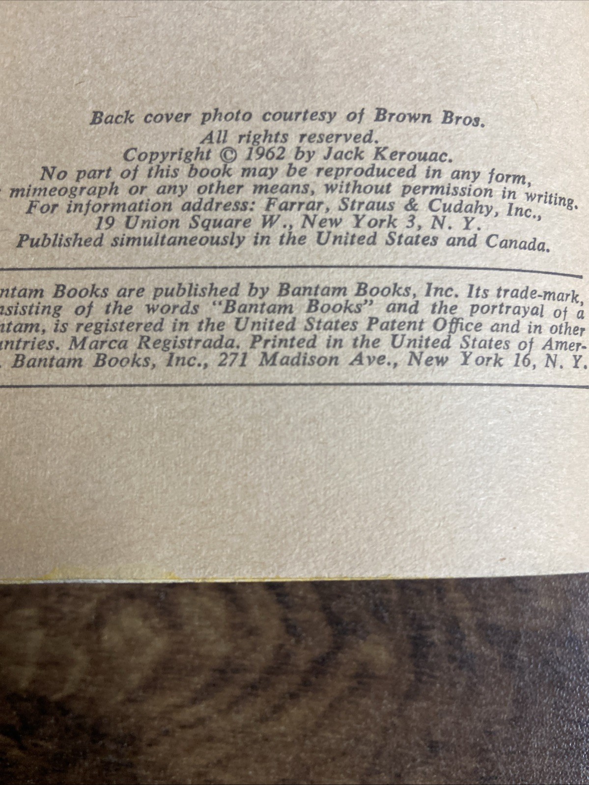 1963 – Jack Kerouac ‚Big Sur‘ paperback PB 1st Bantam Books Printing
