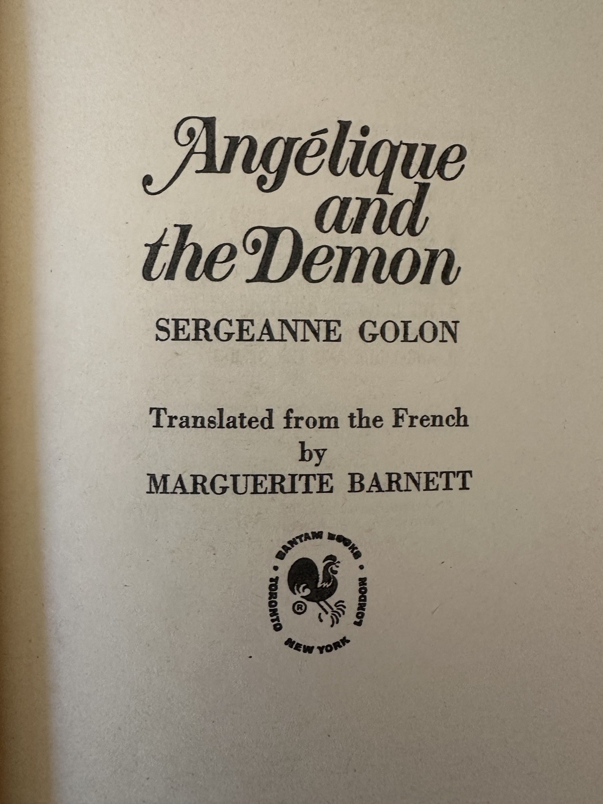 Angelique and the Demon #8 in series Golon Bantam romance OOP French VTG PB