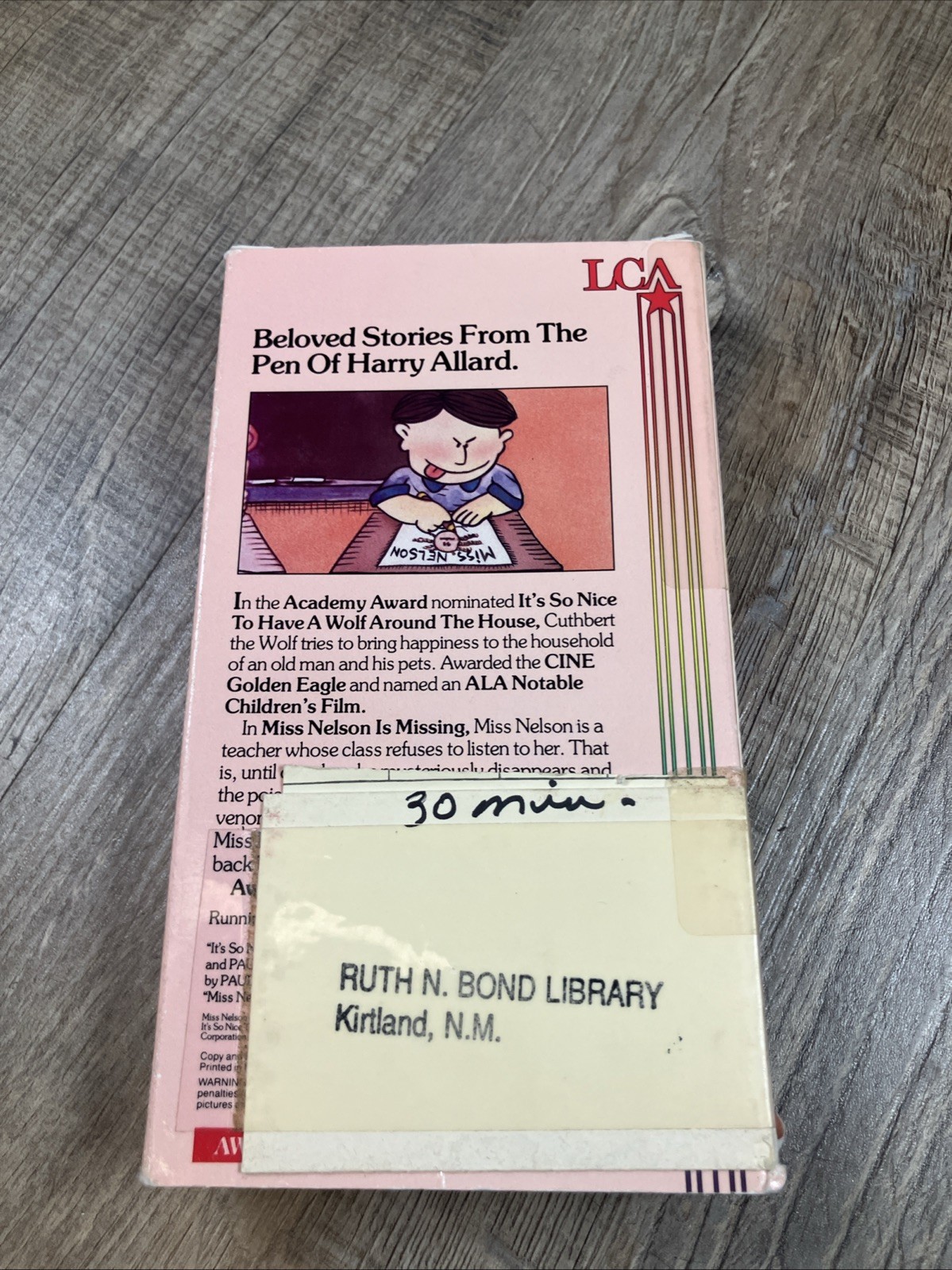 fables of harry allard miss nelson is missing vhs RARE