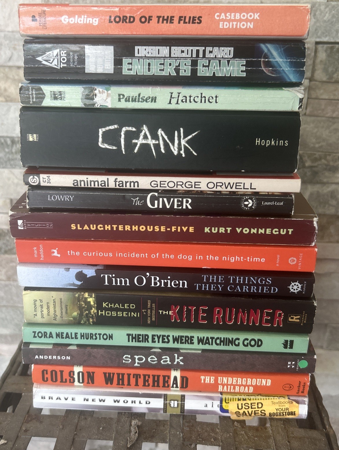 14 BANNED BOOKS Lot YA Challenged Lord Of The Flies Giver Crank Animal Farm