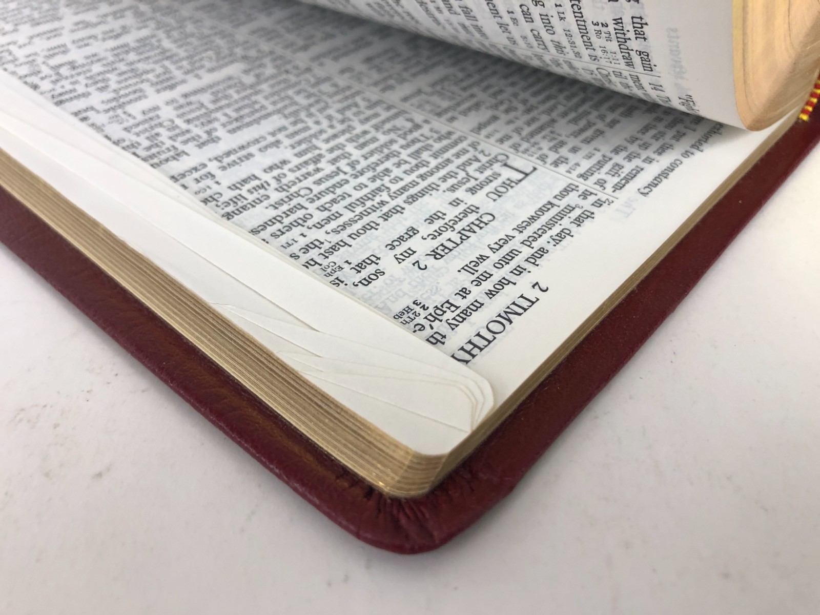*gorgeous AMG Holman 1970s KJV Verse Reference Bible Genuine Leather UK print VG