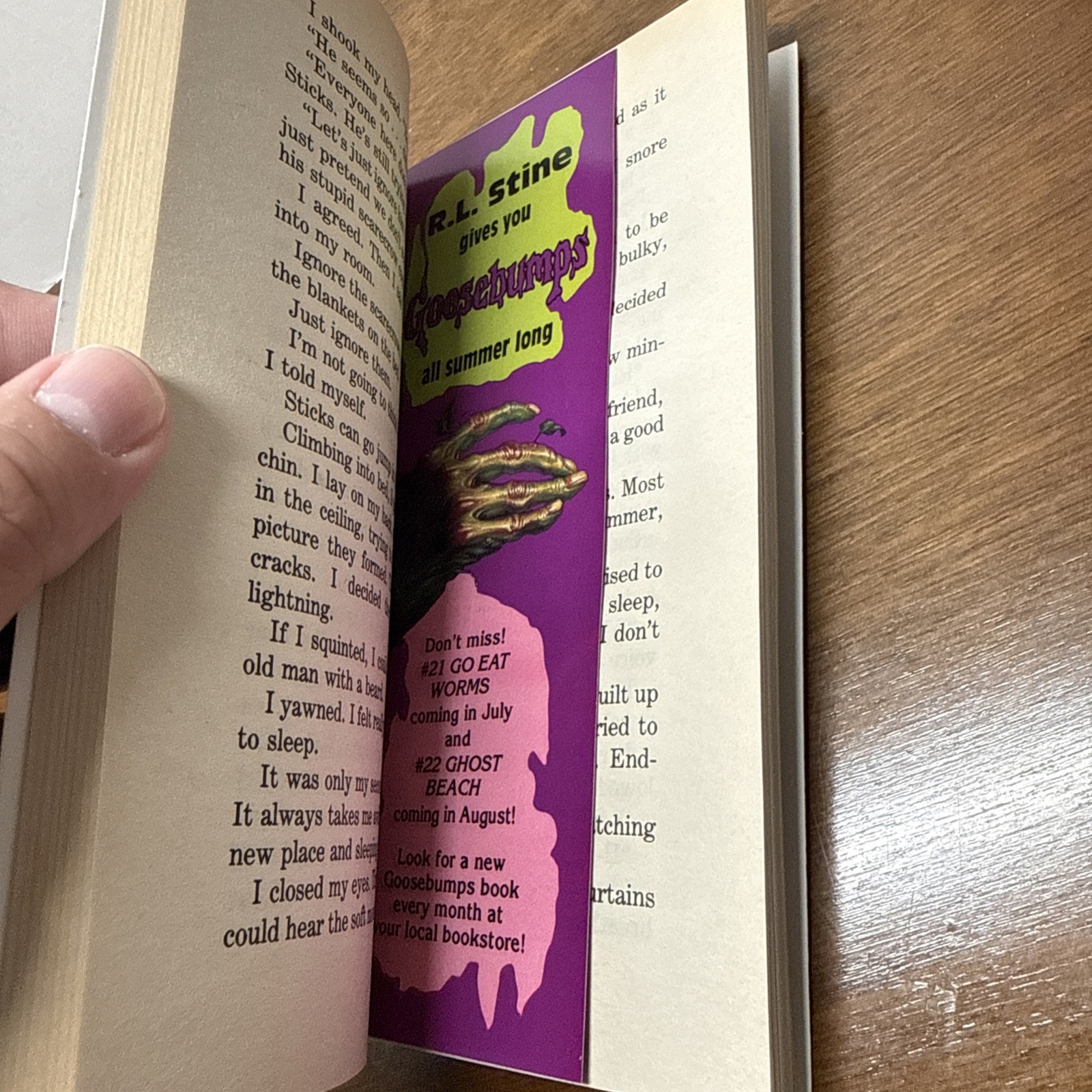 Goosebumps Scarecrow Walks At Midnight TRUE 1st Print Bookmark R.L. Stine #20