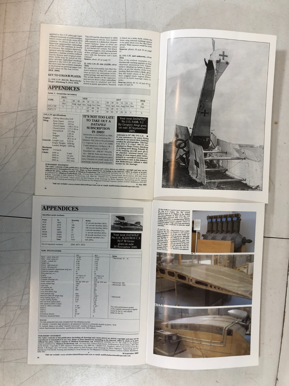 Windsock Datafile Collection, Lot of 9, 110-119, E-50