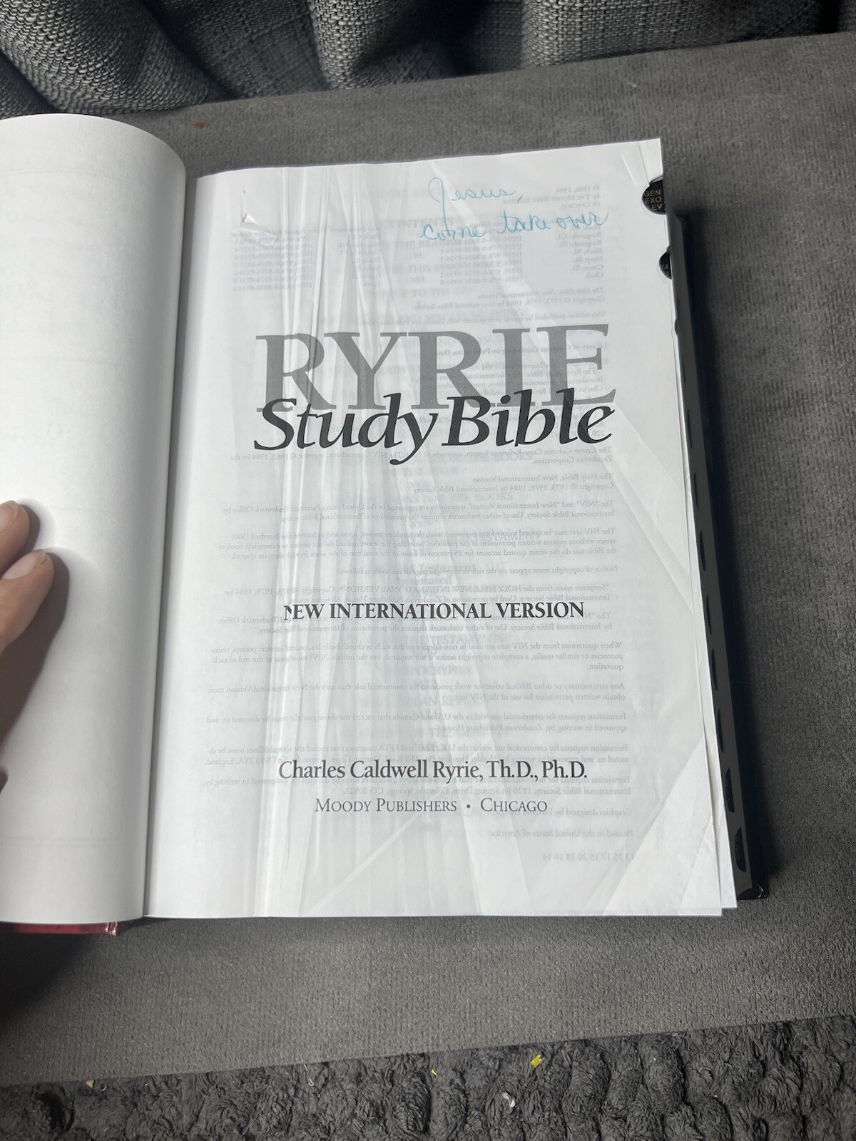 Ryrie Study Bible NIV Hardback Red Letter 1984 Retired Print Indexed