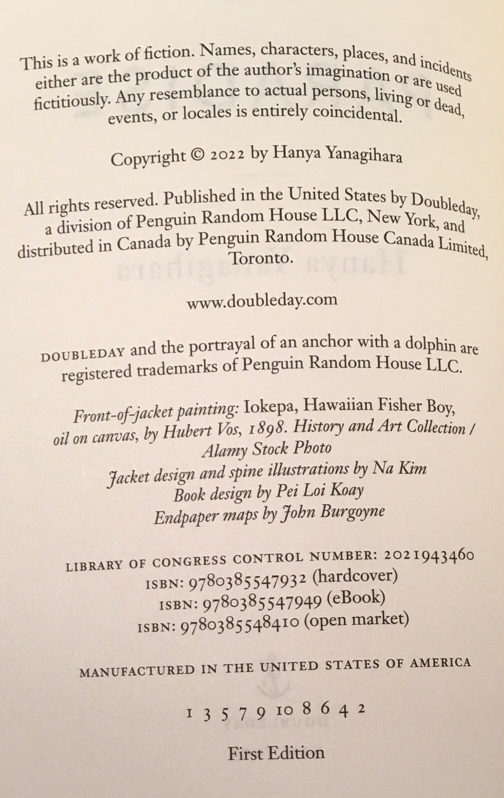 SIGNED ~ TO PARADISE by Hanya Yanagihara (2022, Hardcover) 1st/1st