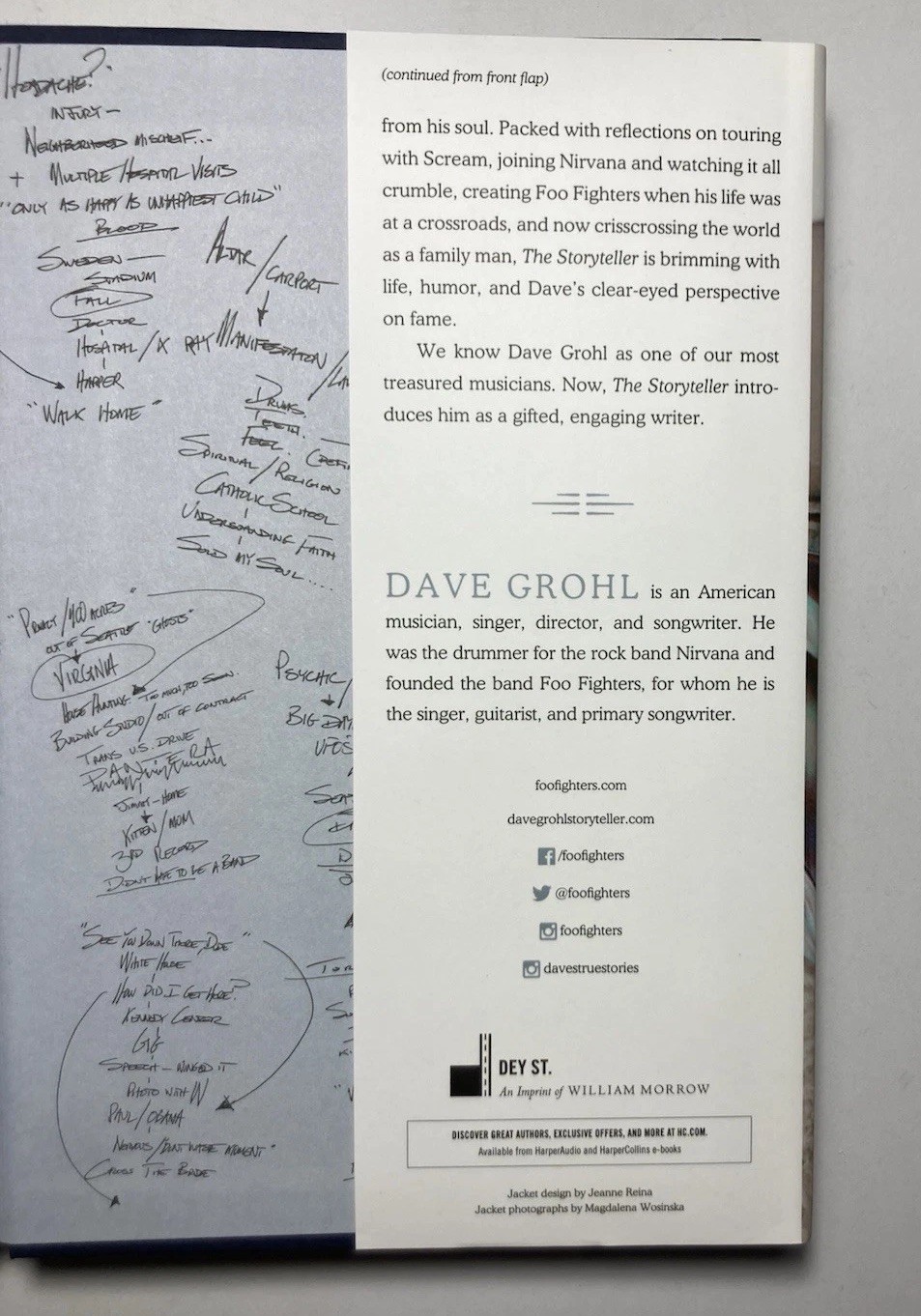 DAVE GROHL “The Storyteller” 2021 HARDCOVER First Edition 7th Print NIRVANA FOO