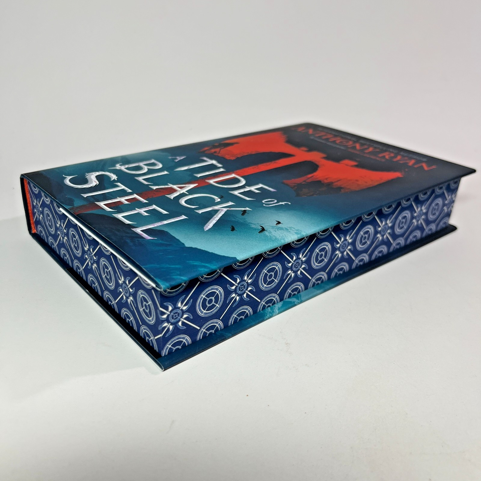 A Tide of Black Steel Anthony Ryan Hardcover Signed Broken Binding Age of Wrath