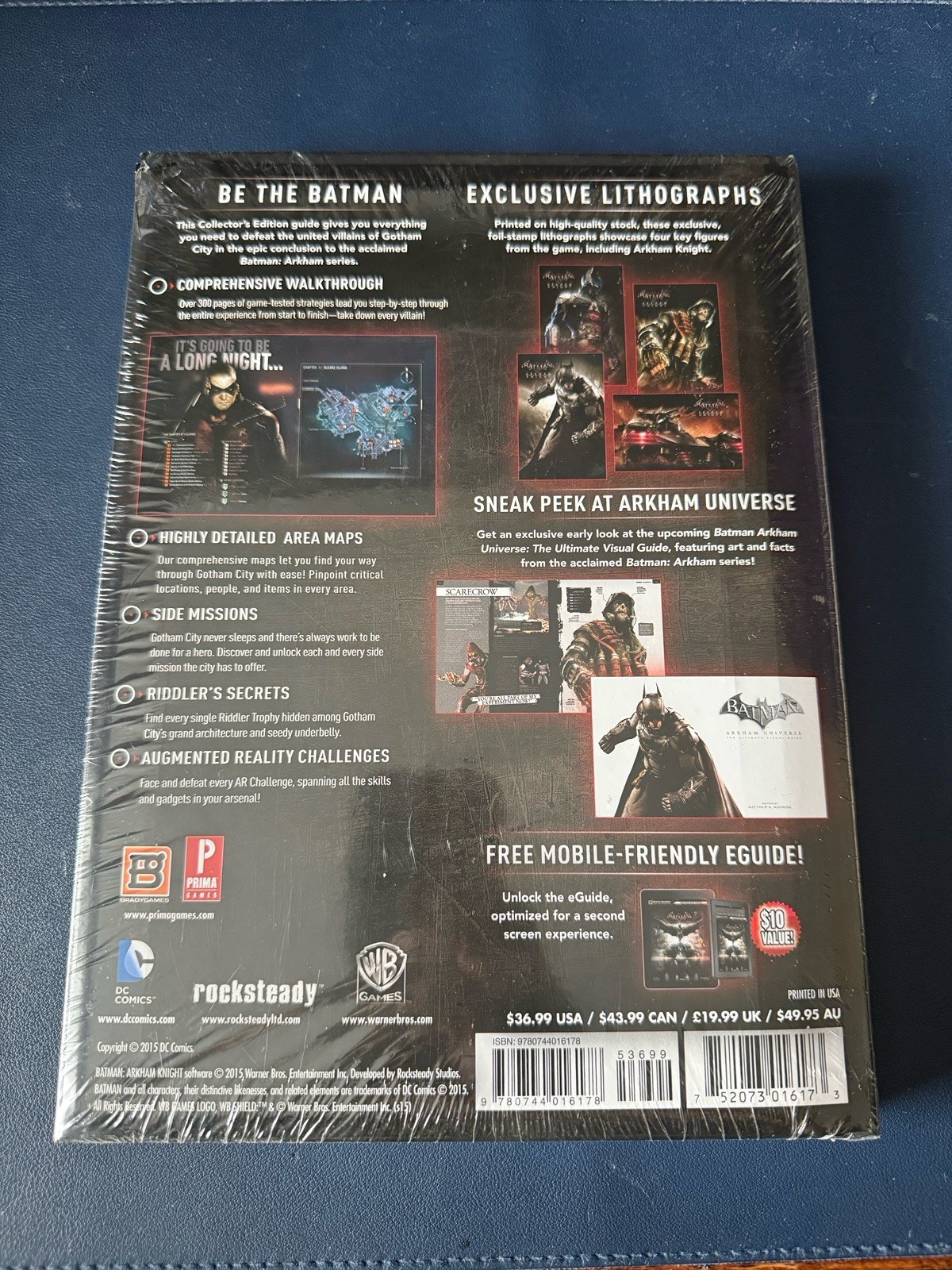 Batman Arkham Knight Hard Cover Collector’s Edition Sealed + Art Book