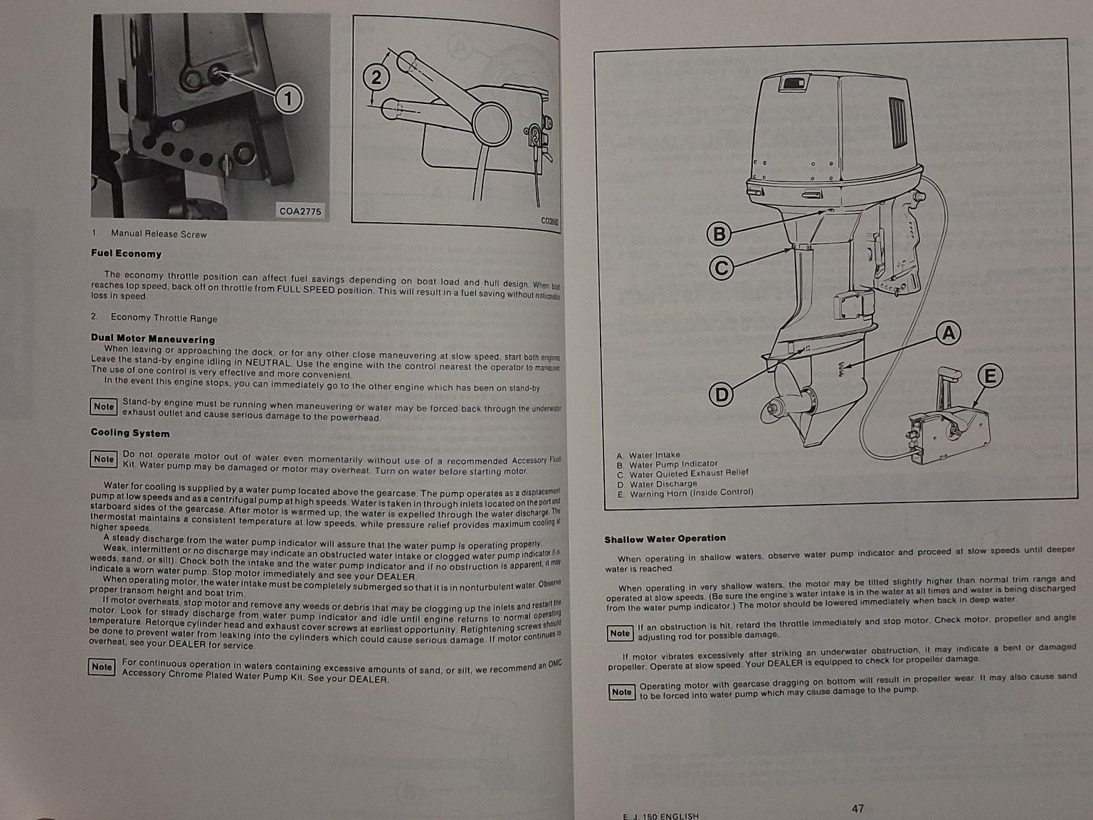 Evinrude XP 150/175 Outboard Motor Manual 1987 Multilingual OMC