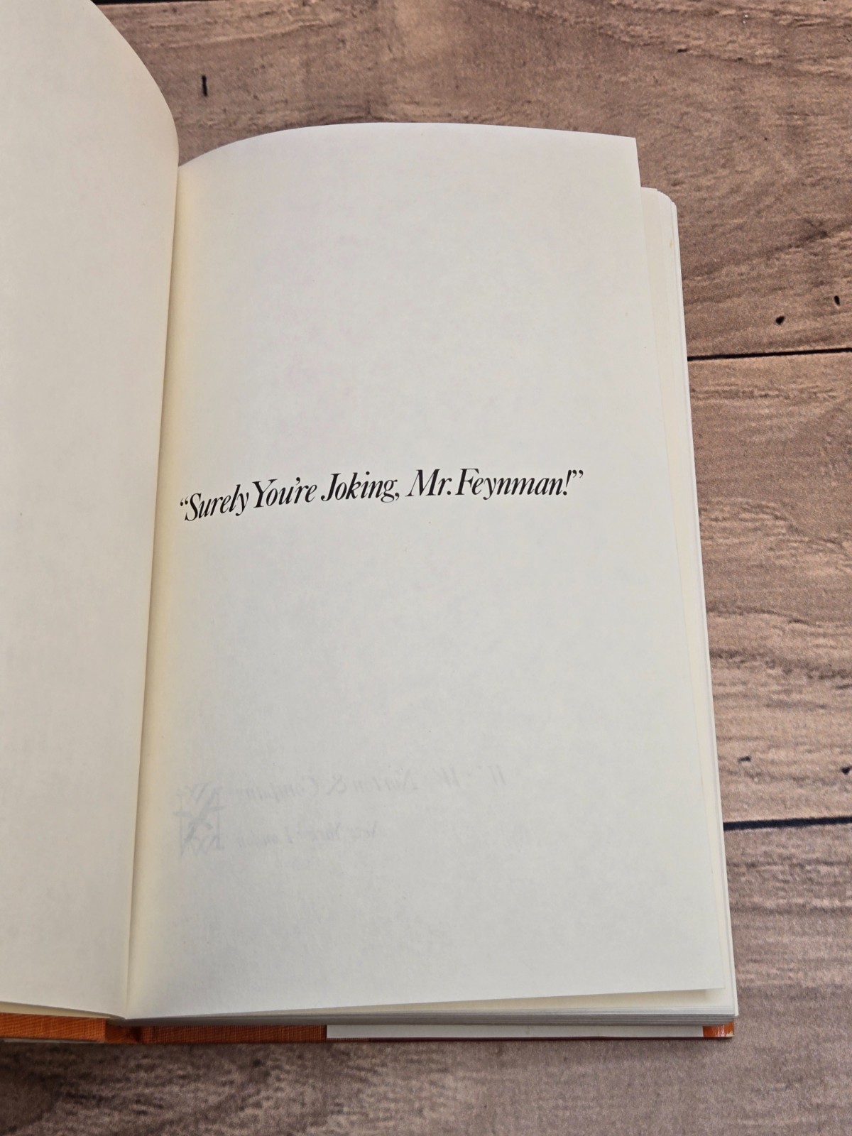 Vtg „SURELY YOU’RE JOKING, MR. FEYNMAN!“ Richard Feynman 1985 HC/DJ Norton & Co.