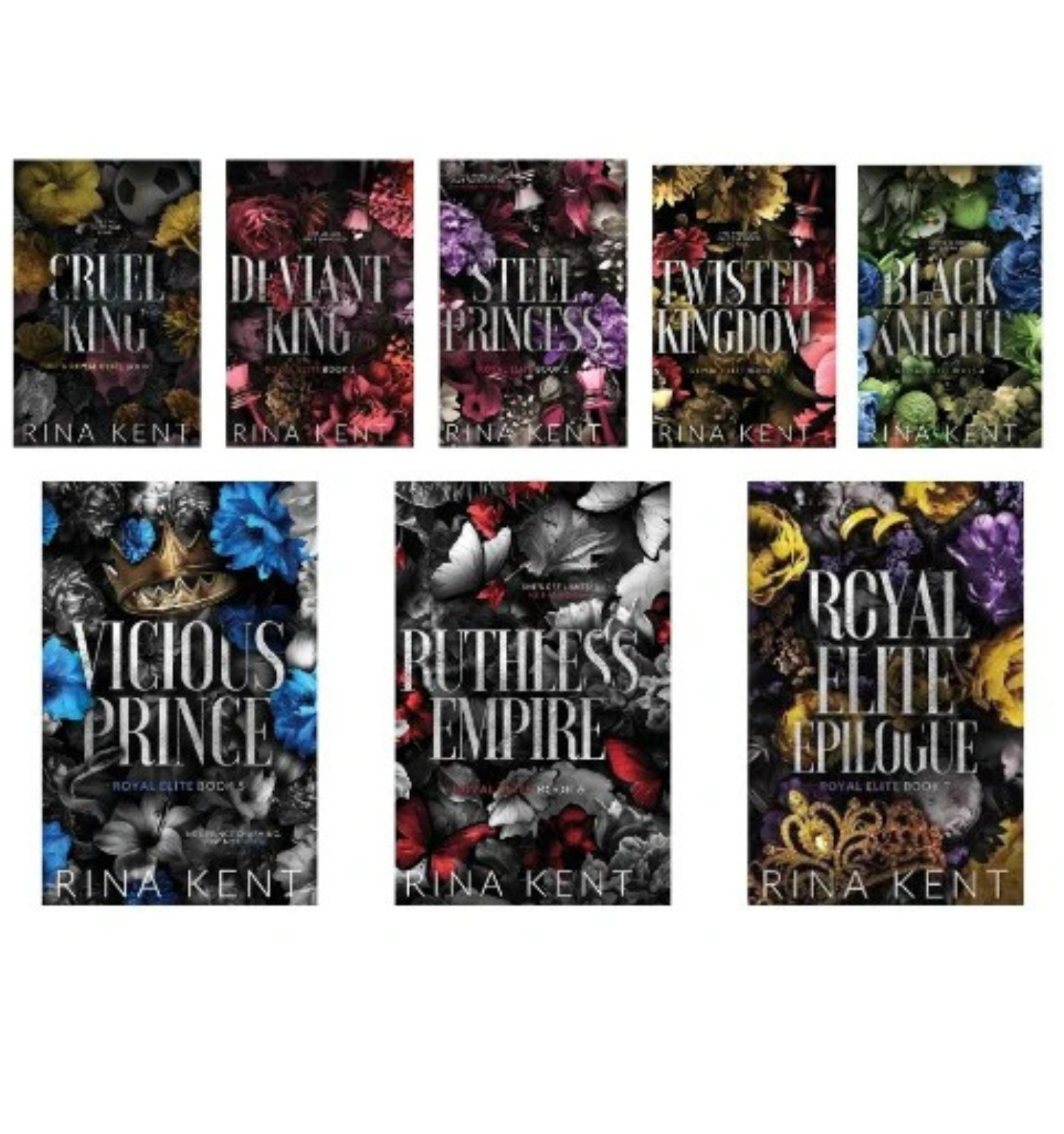 Royal Elite Series by Rina Kent – Complete Set 7-Books Sealed