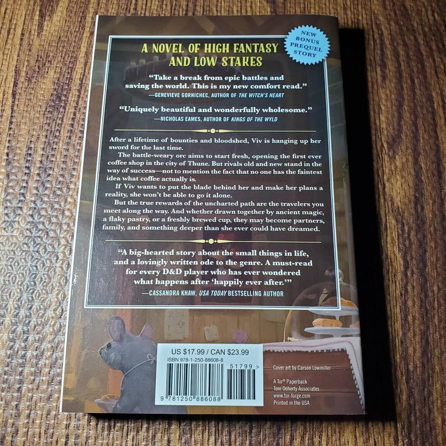 Legends & Lattes Travis Baldree 2022 First Edition Fantasy Tor