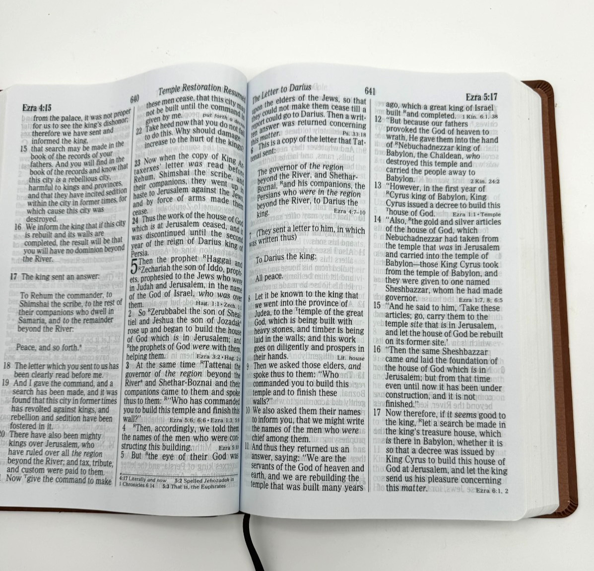 Super Giant Print New King James Version Bible Words in Red Brown Cover