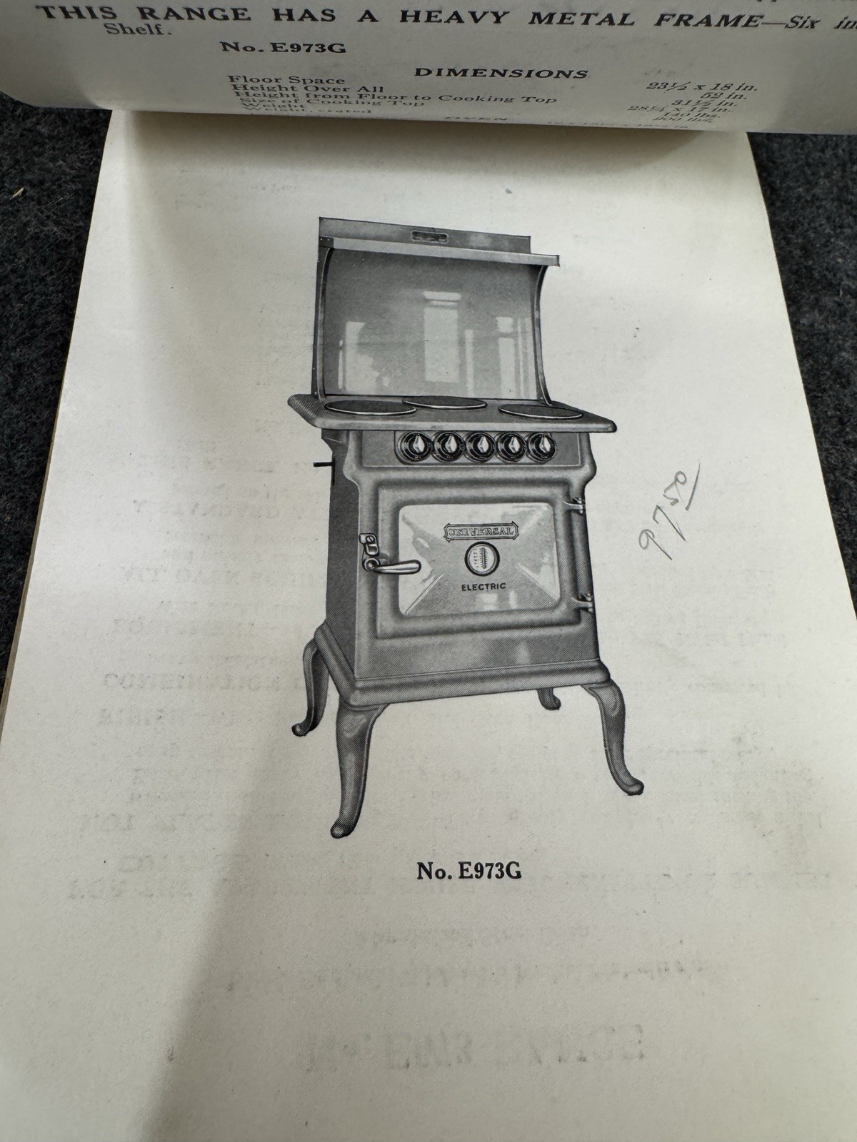 Vintage ca 1910s Universal Electric Ranges Appliance Catalog Landers Frary Clark