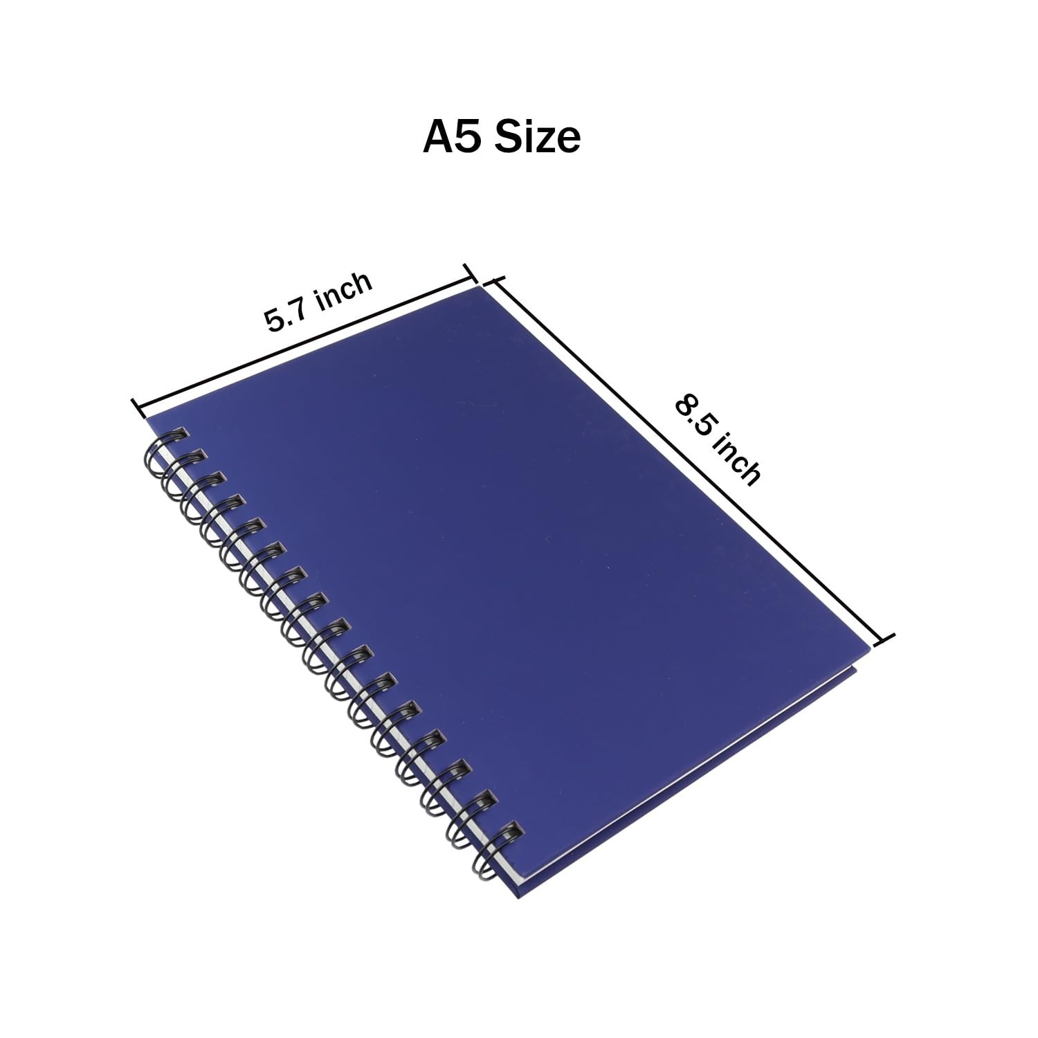 4 Pack A5 Spiral Notebooks – 160 Pages, Hardcover, College Ruled, 5.7″ x 8.5″, A