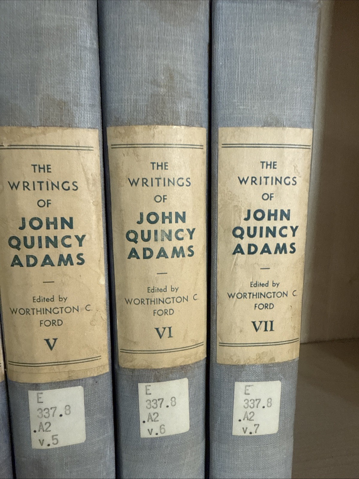 Writings of John Quincy Adams, 7 Volume Set, 1913