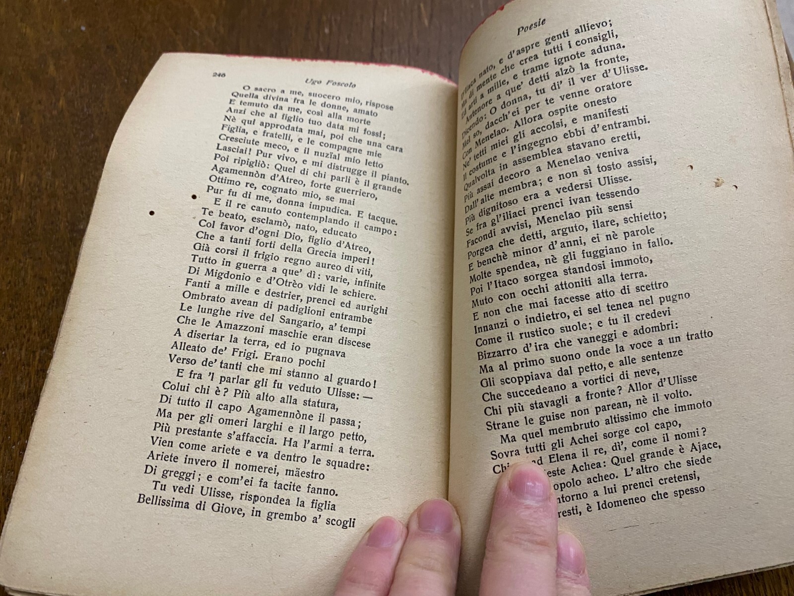 OLD ITALIAN BOOK POESIE CLASSICI ITALIANI #398 BY UGO FOSCOLO YEAR 1796