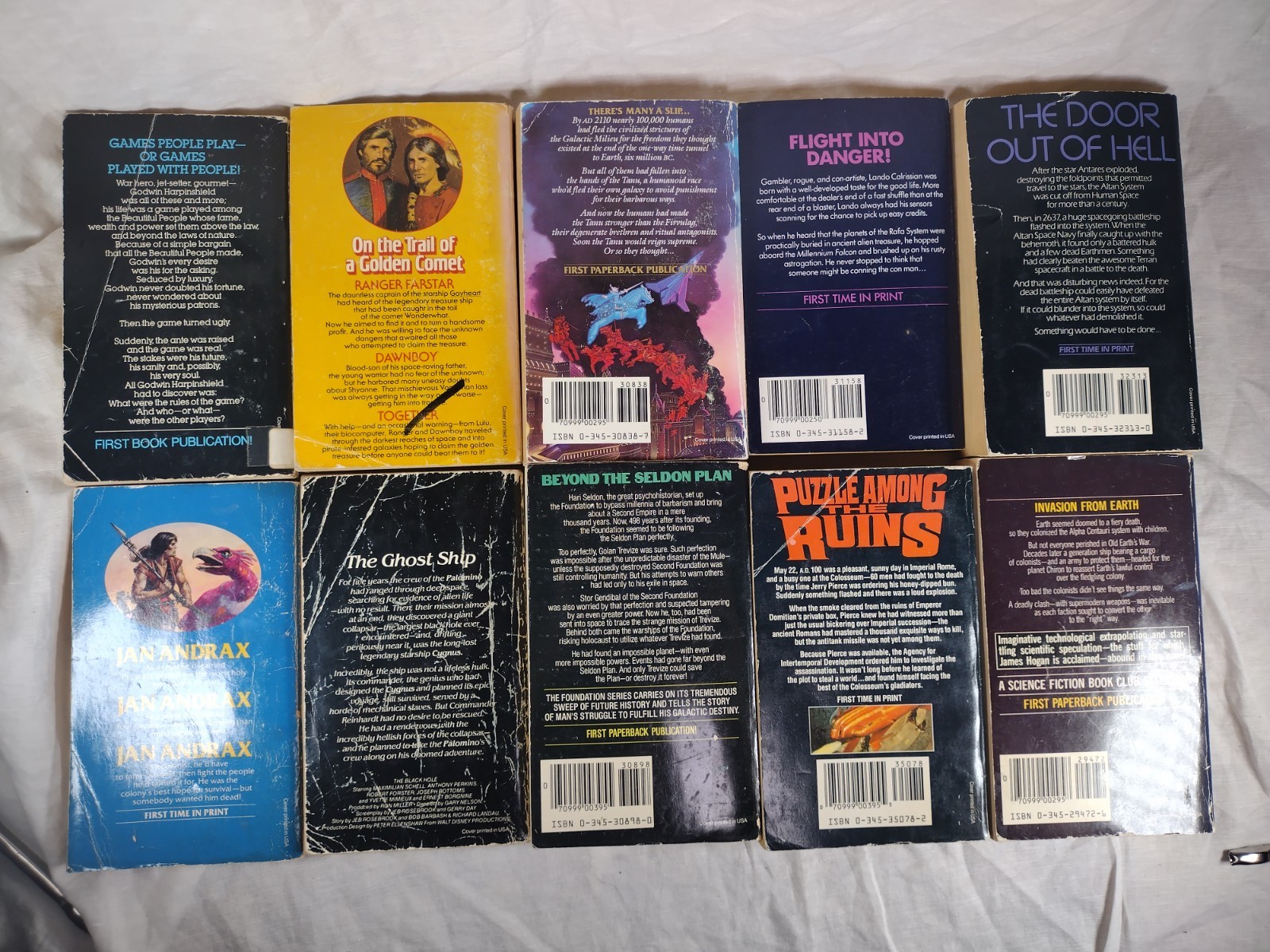 Del Rey Sci-Fi Lot 10 Vintage PB Star Wars Lando Asimov Julian May Brunner SF