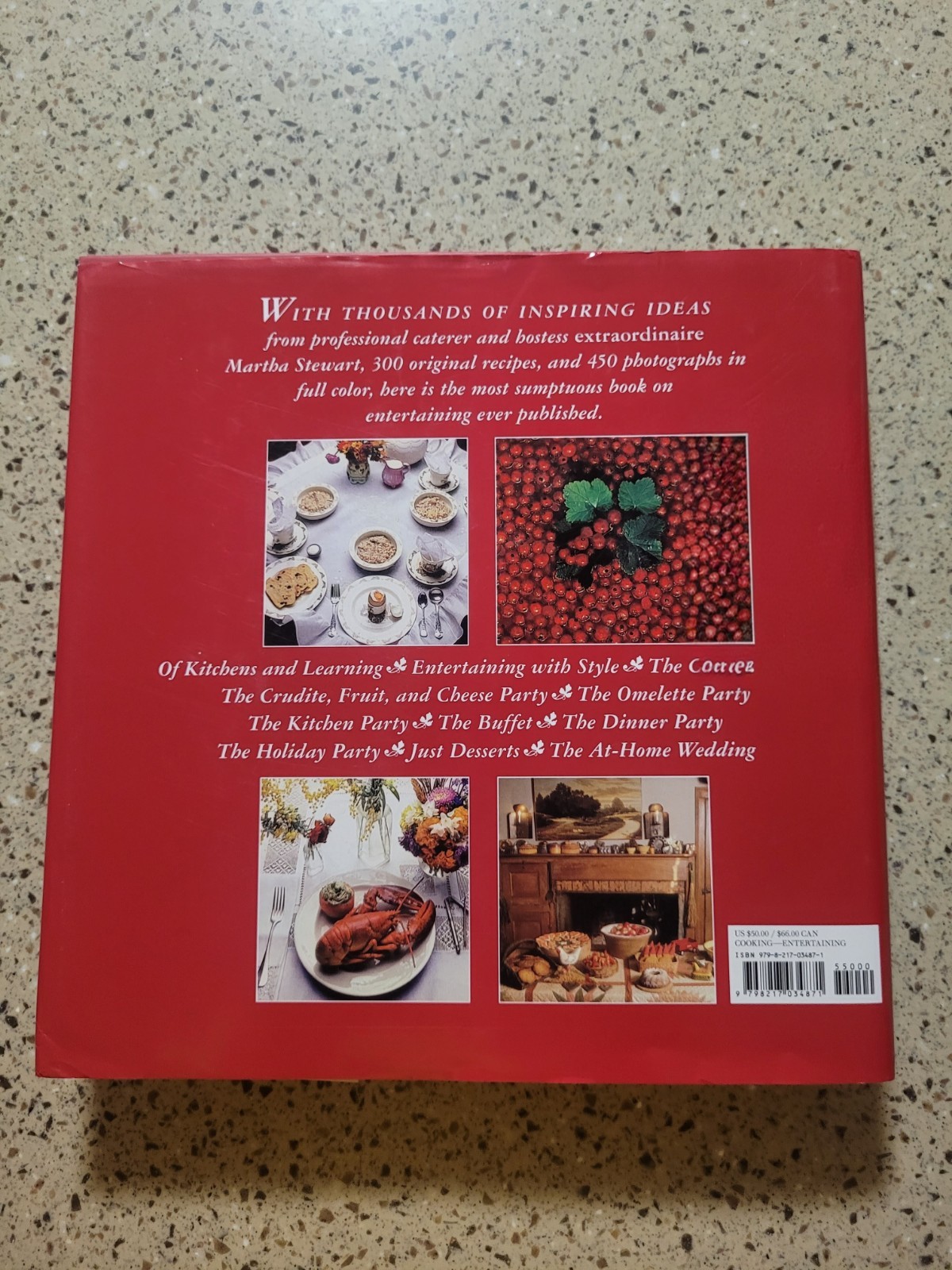 Entertaining by Martha Stewart English Reissued 2025 Hardcover Book Pic Recipes