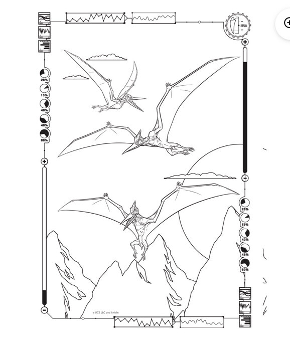 JURASSIC 11×8 Jurassic World Create A Scene Sticker Activity Pad To Color