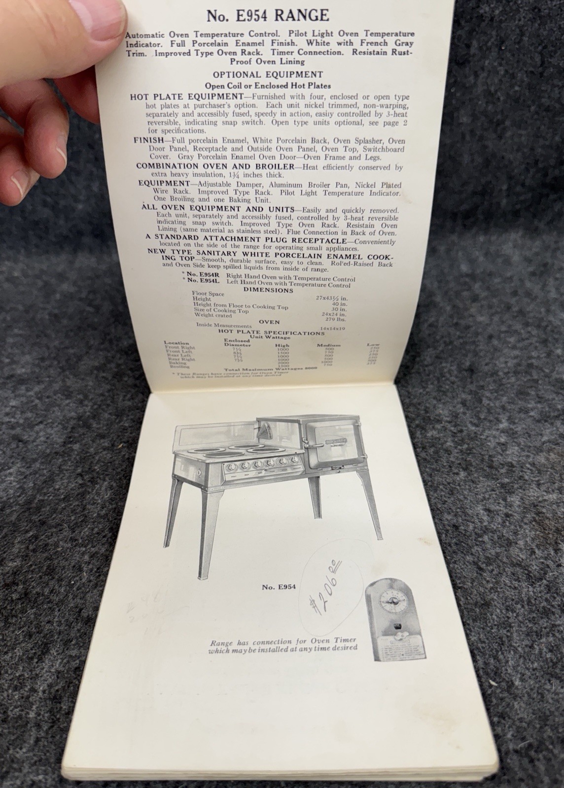 Vintage ca 1910s Universal Electric Ranges Appliance Catalog Landers Frary Clark