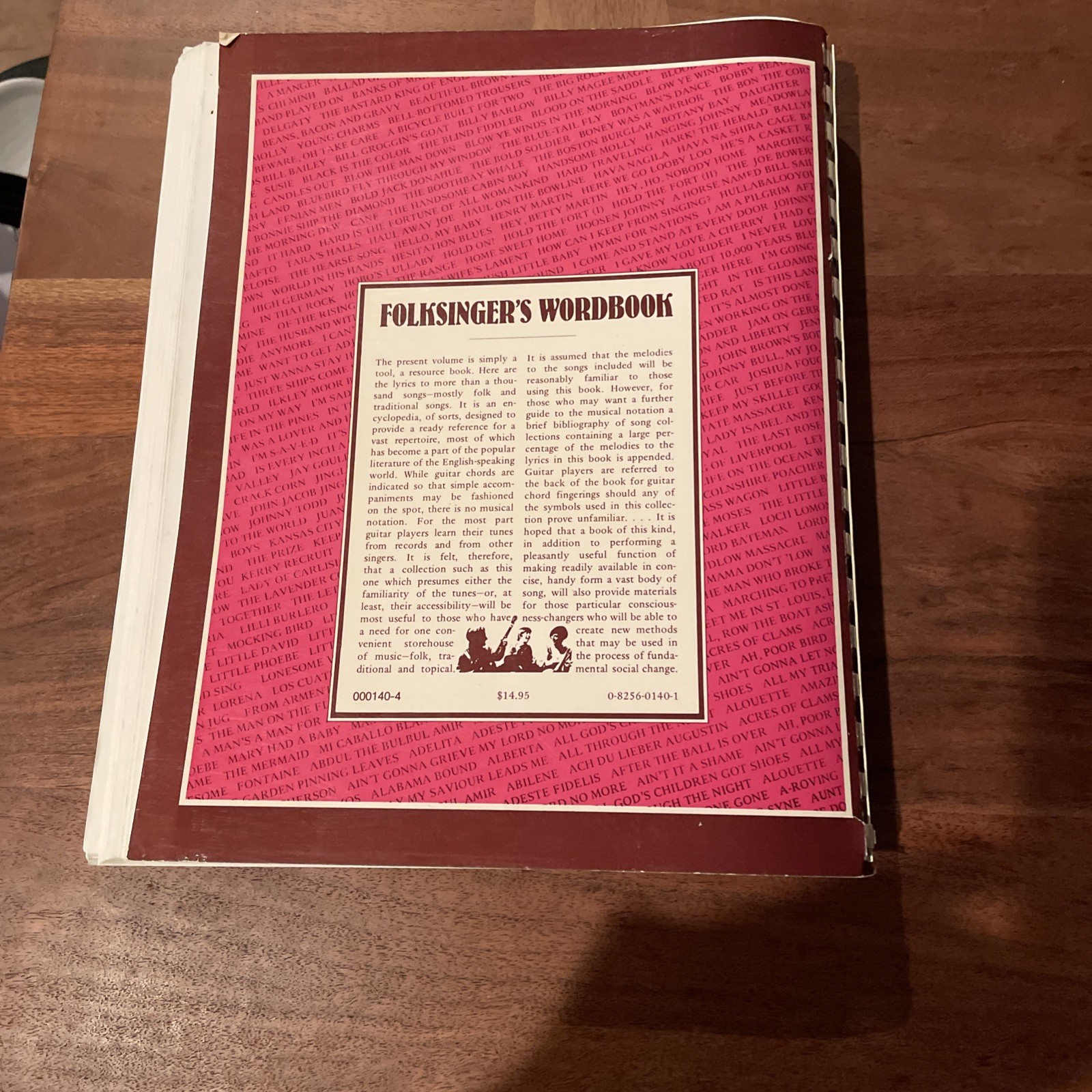 Folksinger’s Wordbook Deluxe Edition Fred & Irwin Silber 1973 Oak Pub 1000 Songs