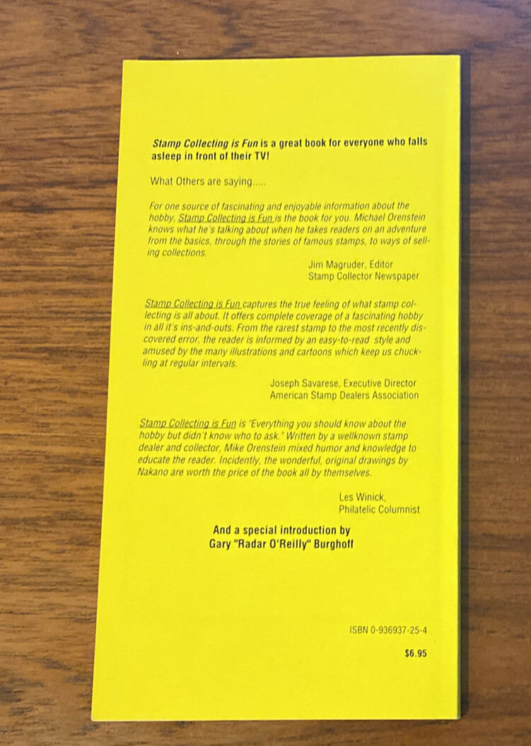 Stamp Collecting Is Fun By I. Michael Orenstein, paperback, 96 pages